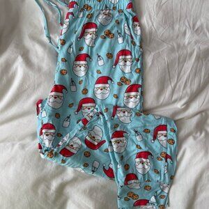 Santa and Cookie Print Pajama Bottoms